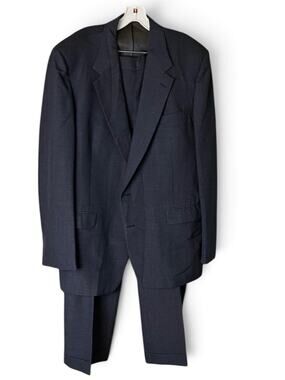 Botany 500 Men’s Vintage Two Piece Suit 44L Check Career Office